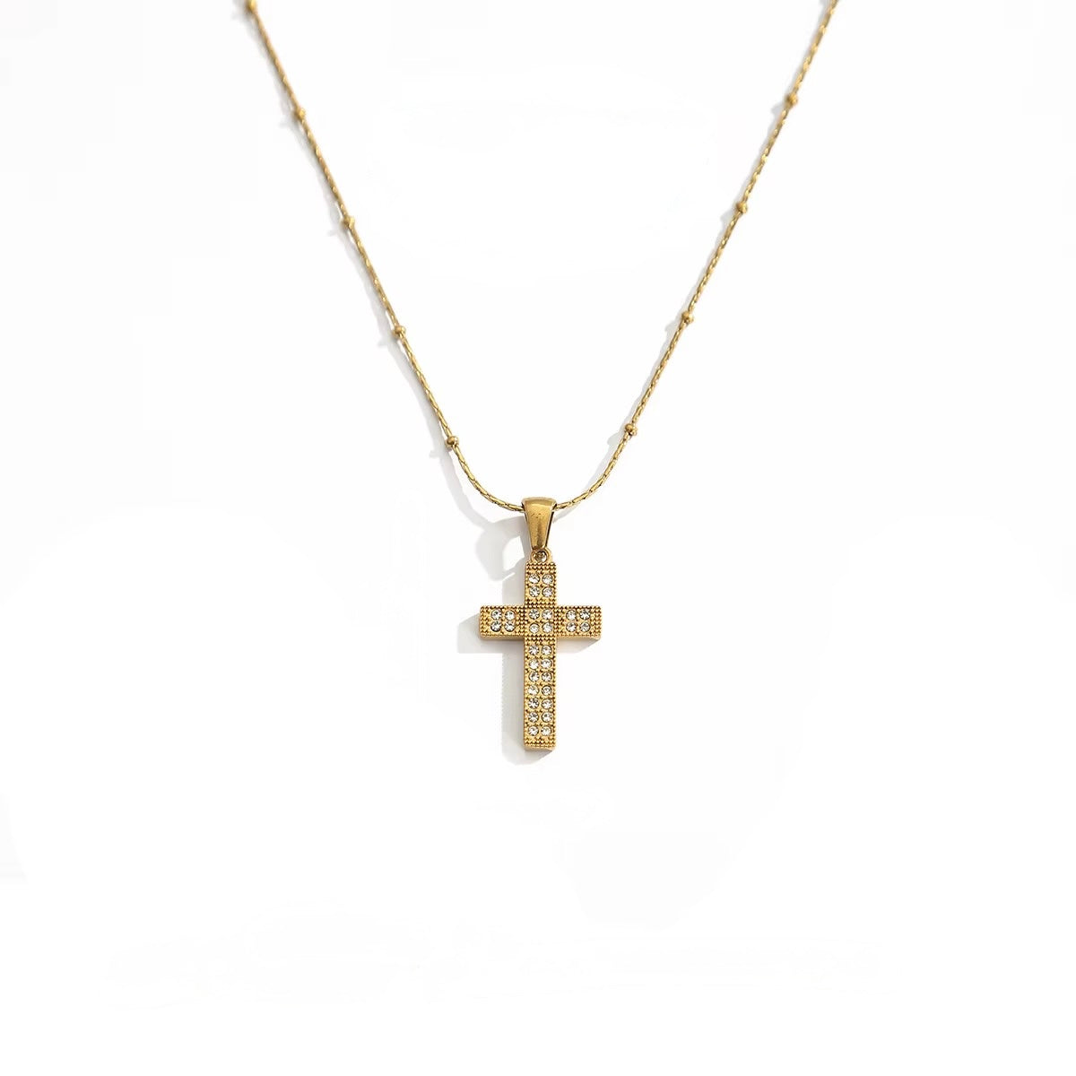 Pavé Cross Necklace