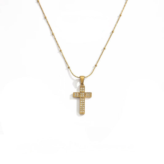 Pavé Cross Necklace