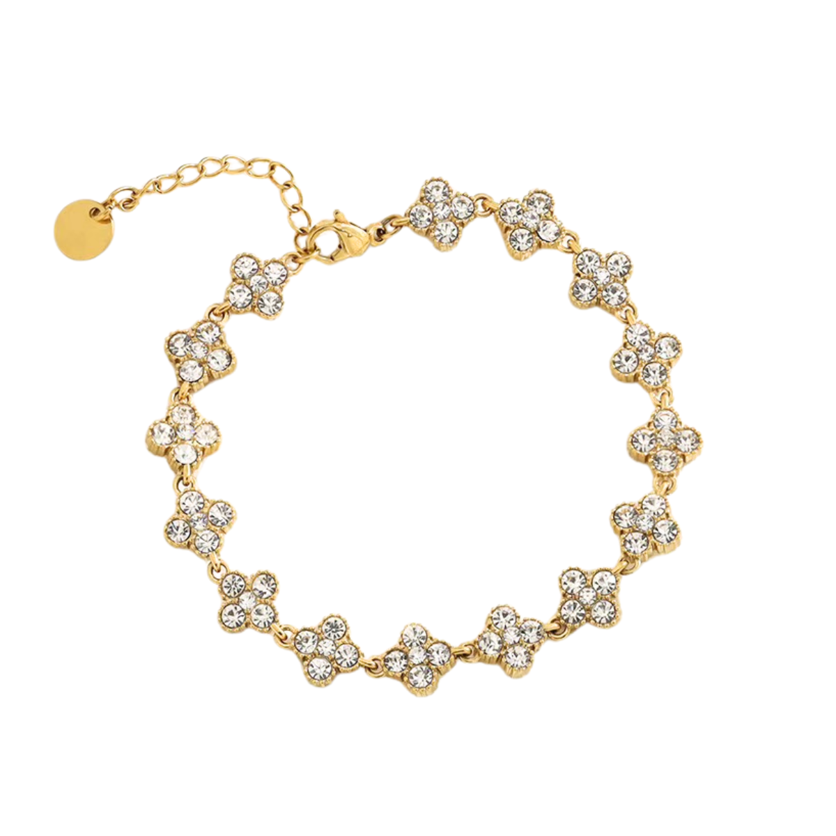 Four-Petal CZ Bracelet