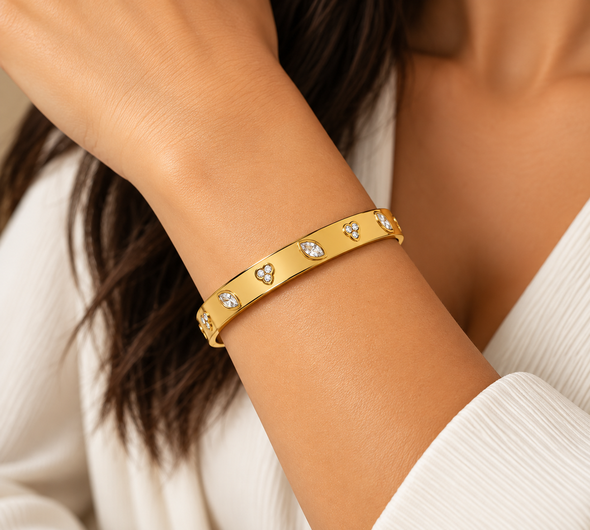 Marquise Crystal Bangle