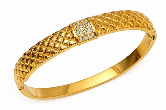 Quilted Crystal Bangle